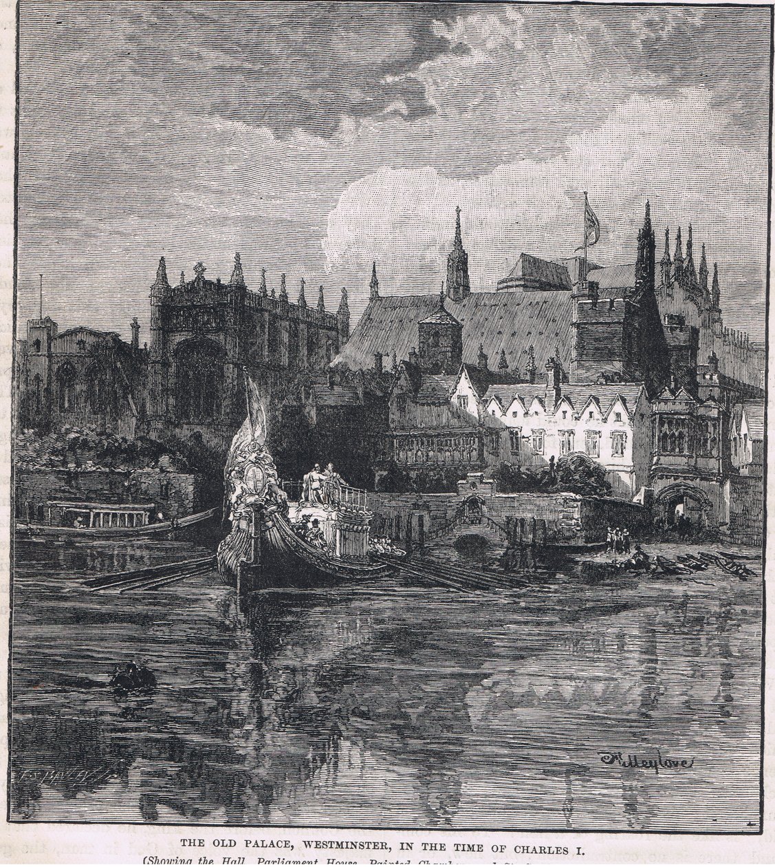 El Palacio de Westminster en la época de Carlos I 1604 de John Fulleylove