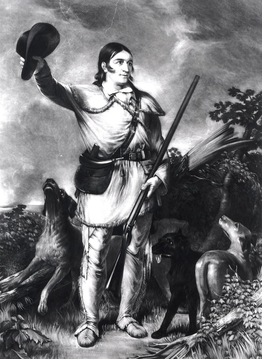 Coronel Davy Crockett, grabado por Charles Gilbert Stuart (c.1787-1813) c.1839 de John Gadsby Chapman