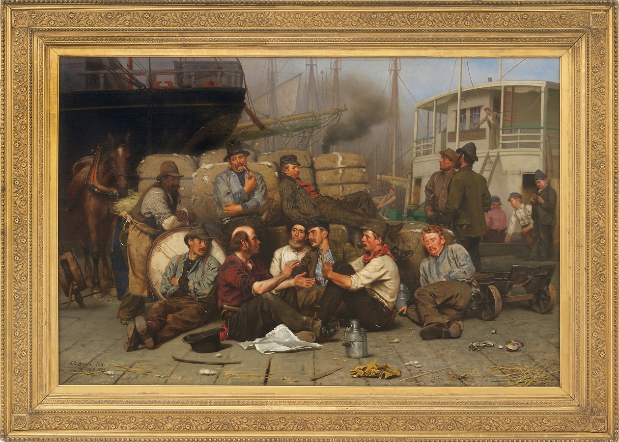 El mediodía de los estibadores, 1879 de John George Brown