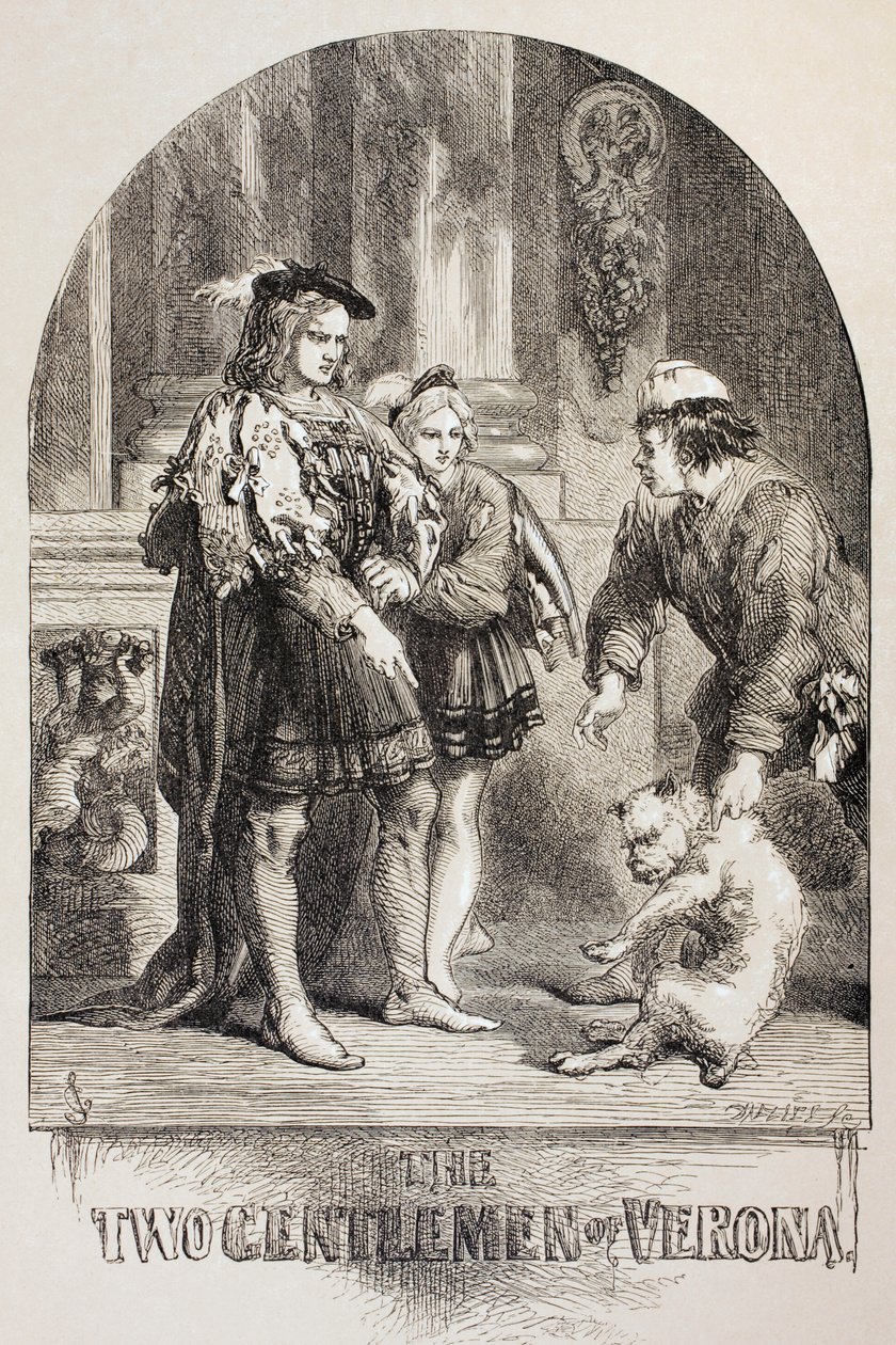 Ilustración para Los dos caballeros de Verona, de 