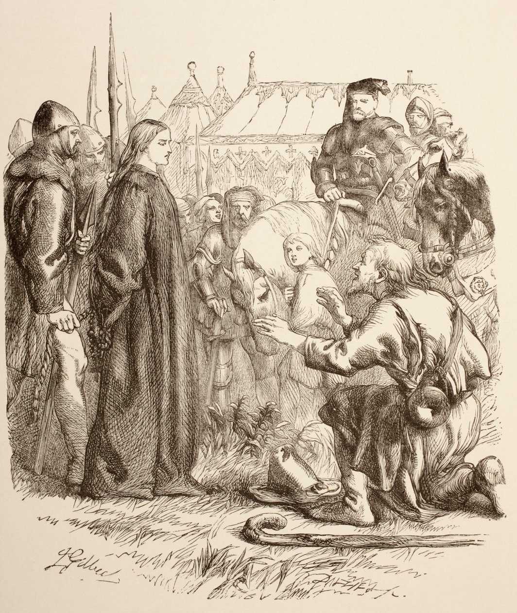Juana la Doncella en la hoguera, 1890 de John Gilbert
