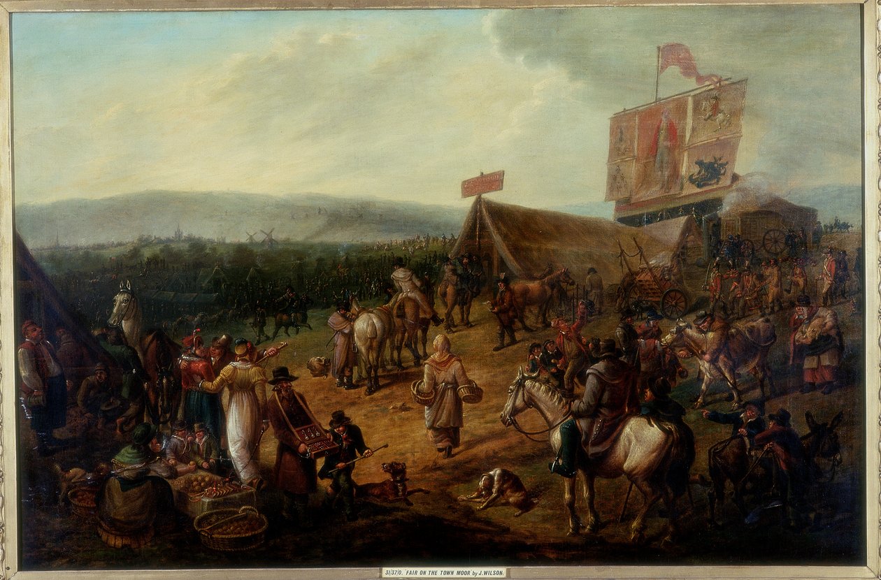 Feria en el Town Moor, Newcastle, c.1810 de John Glen Wilson