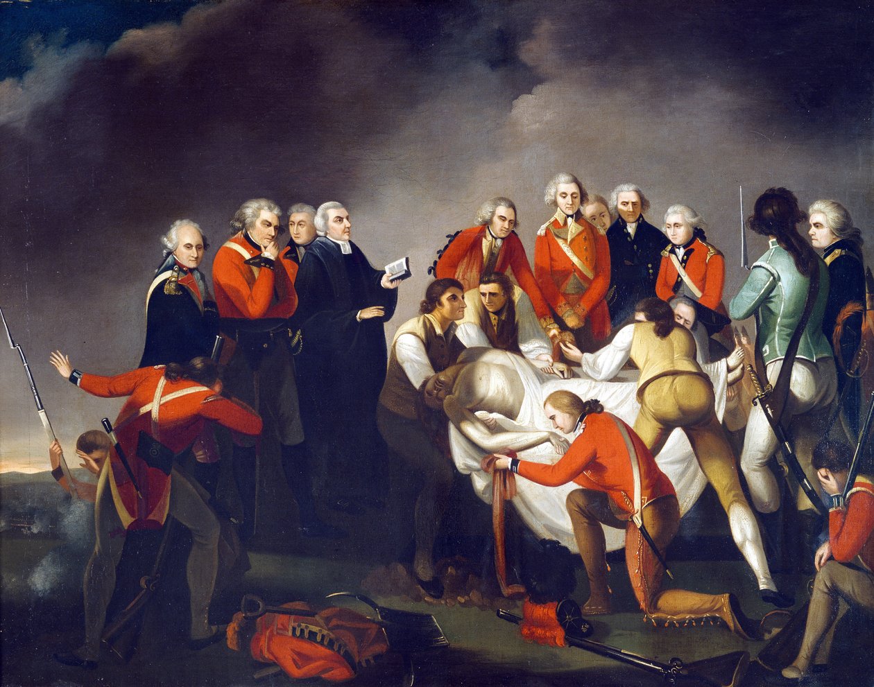 El entierro del General Simon Fraser (1729-77) después de la Batalla de Saratoga en 1777 de John Graham