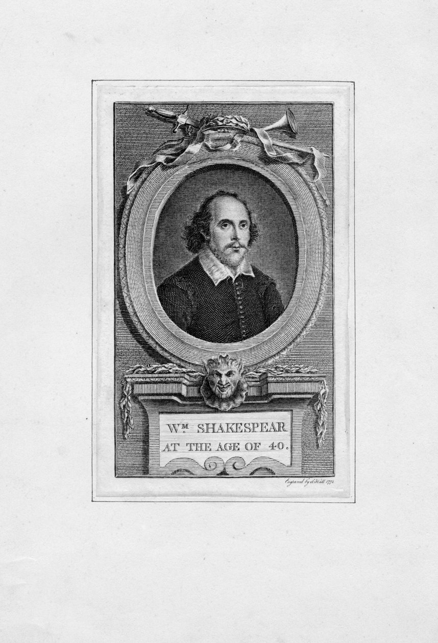 Retrato grabado de John Hall