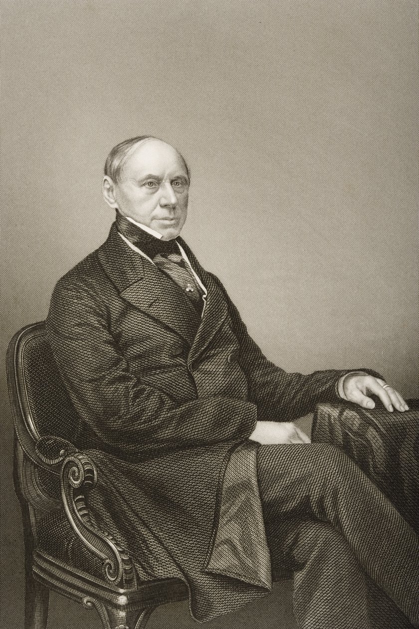 Conde Ernst Philipp Brunnow (1797-1875) grabado por D.J. Pound de una fotografía, de 