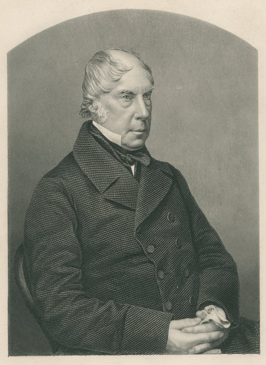 George Hamilton-Gordon, 4º Conde de Aberdeen, grabado por D.J. Pound a partir de una fotografía, de 