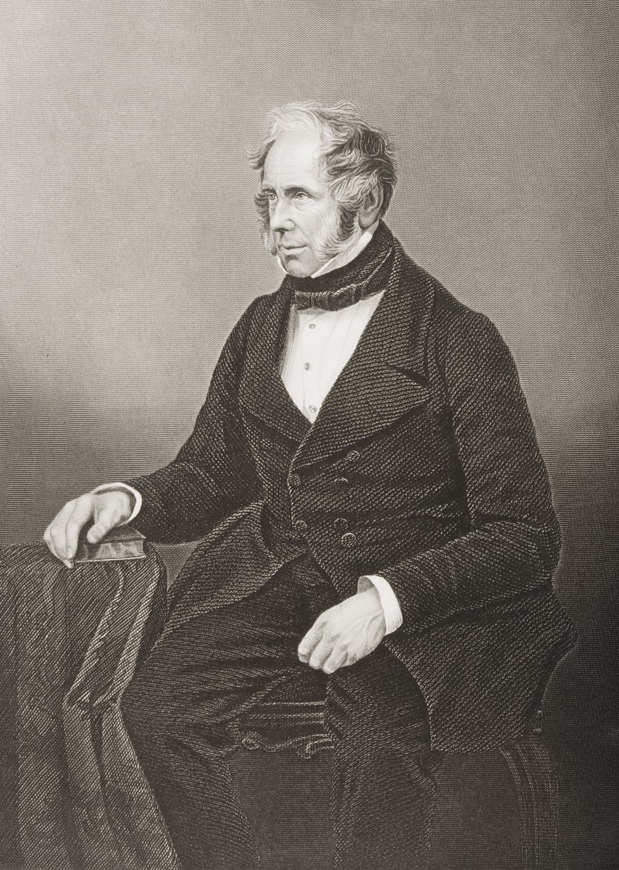 Henry John Temple (1784-1865) 3er Vizconde Palmerston, grabado por D.J. Pound de una fotografía, de 