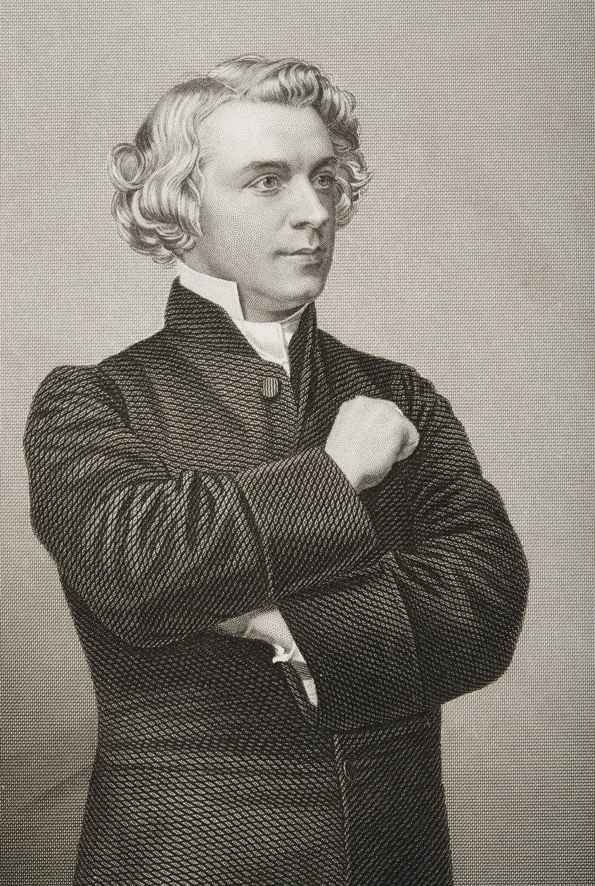 John Chippendall Montesquieu Bellew (1823-74), grabado por D.J. Pound de una fotografía, de 