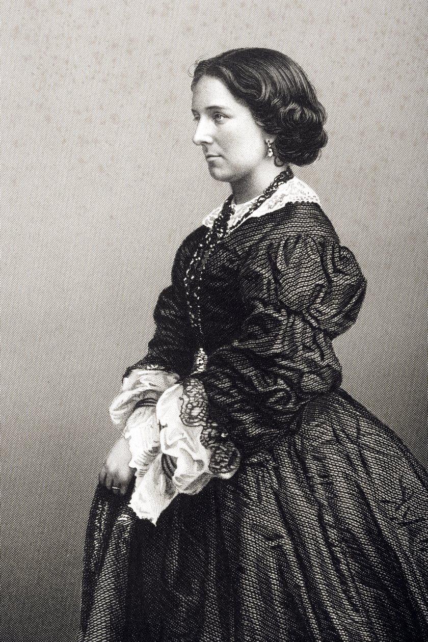 Madame Constance Nantier-Didiee (1832-67) grabada por D.J. Pound a partir de una fotografía, de 
