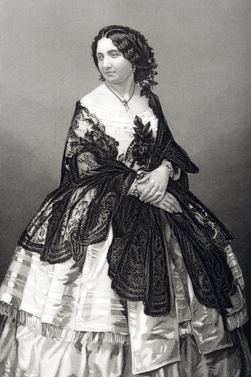 Miss Arabella Goddard, grabado por D.J. Pound de una fotografía, de 