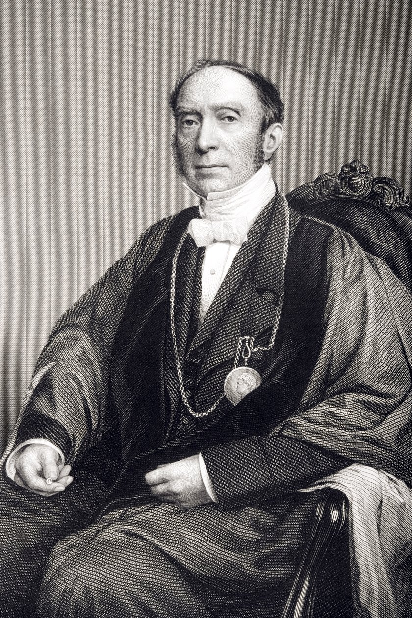 Sir Charles Locke Eastlake (1793-1865) grabado por D.J. Pound de una fotografía, de 