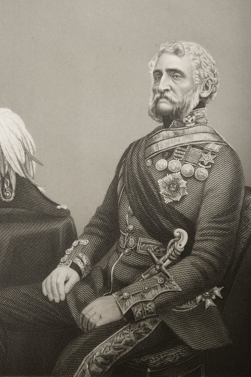 Sir George Harry Wakelyn Smith (1787-1860) grabado por D.J. Pound a partir de una fotografía, de 