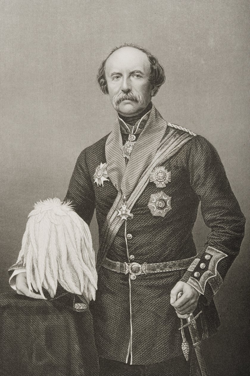 William Fenwick Williams de Kars, grabado por D.J. Pound de una fotografía, de 
