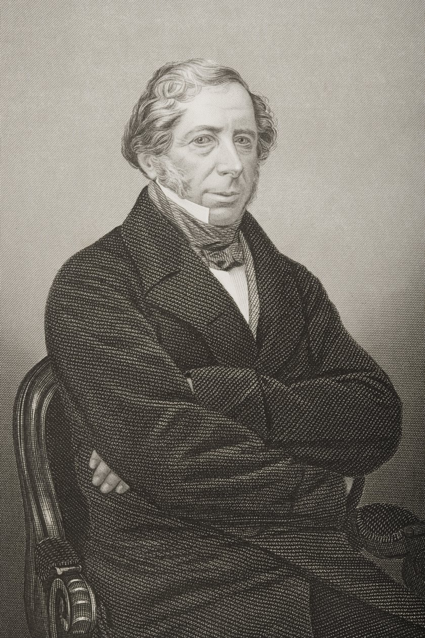 William Henry Wilson (1797-1871) 11º Lord Berners, grabado por D.J. Pound a partir de una fotografía, de 