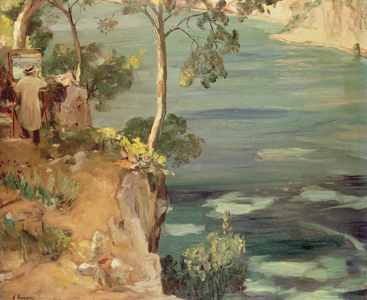 La Bahía Azul: Sr. Churchill en la Riviera de John Lavery