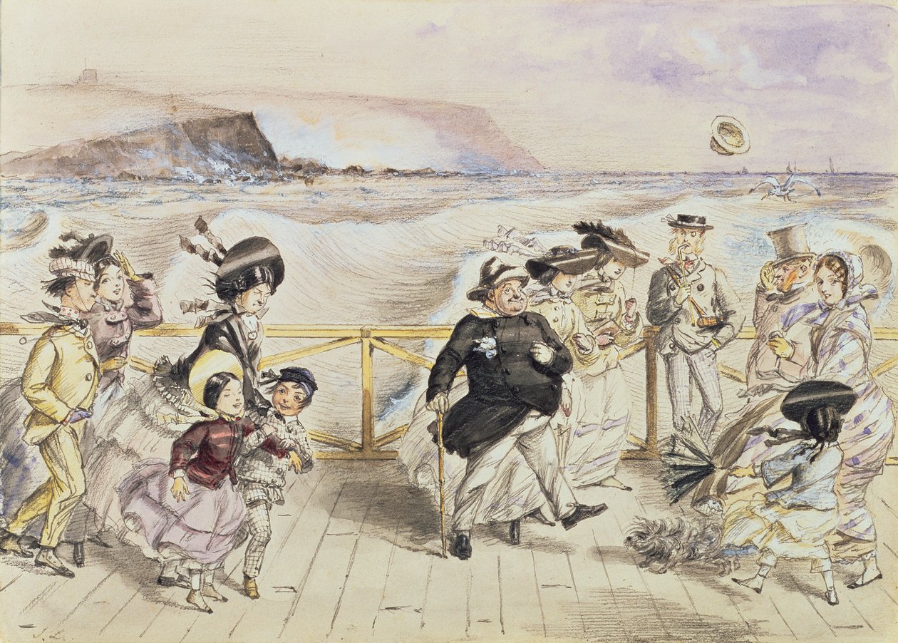 Un día vigorizante en la playa de John Leech