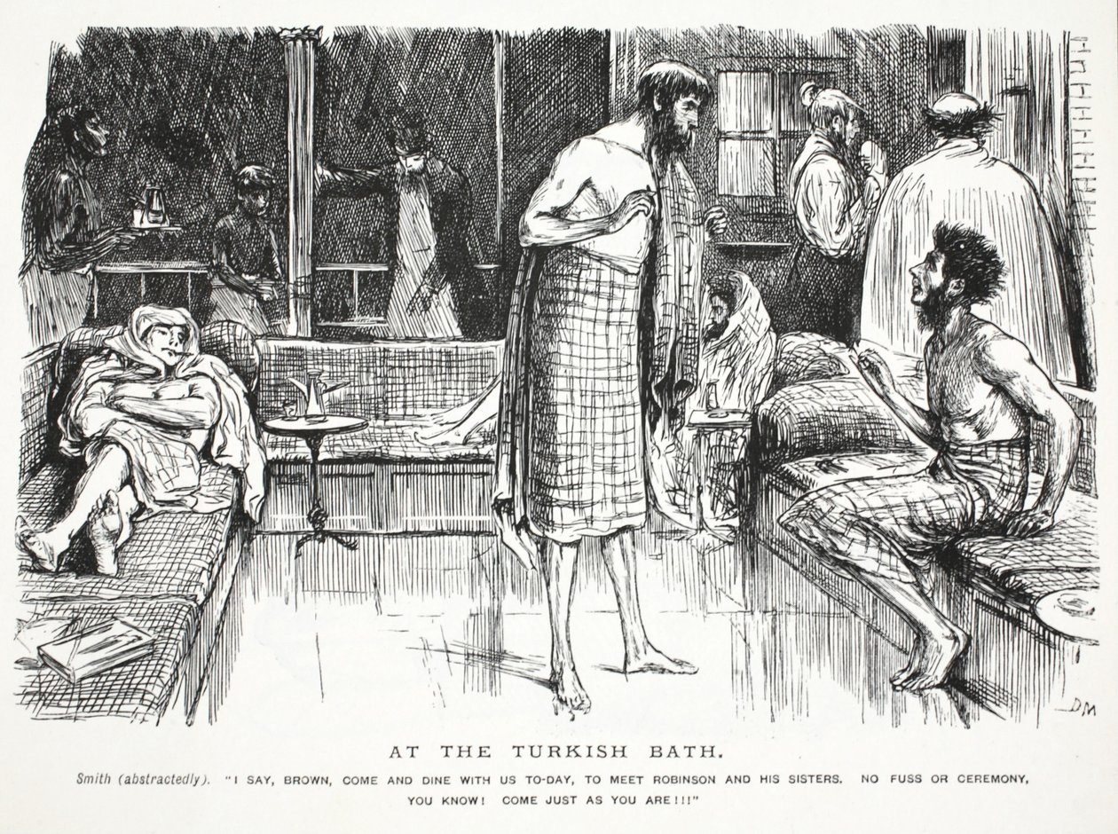 En el Baño Turco de John Leech
