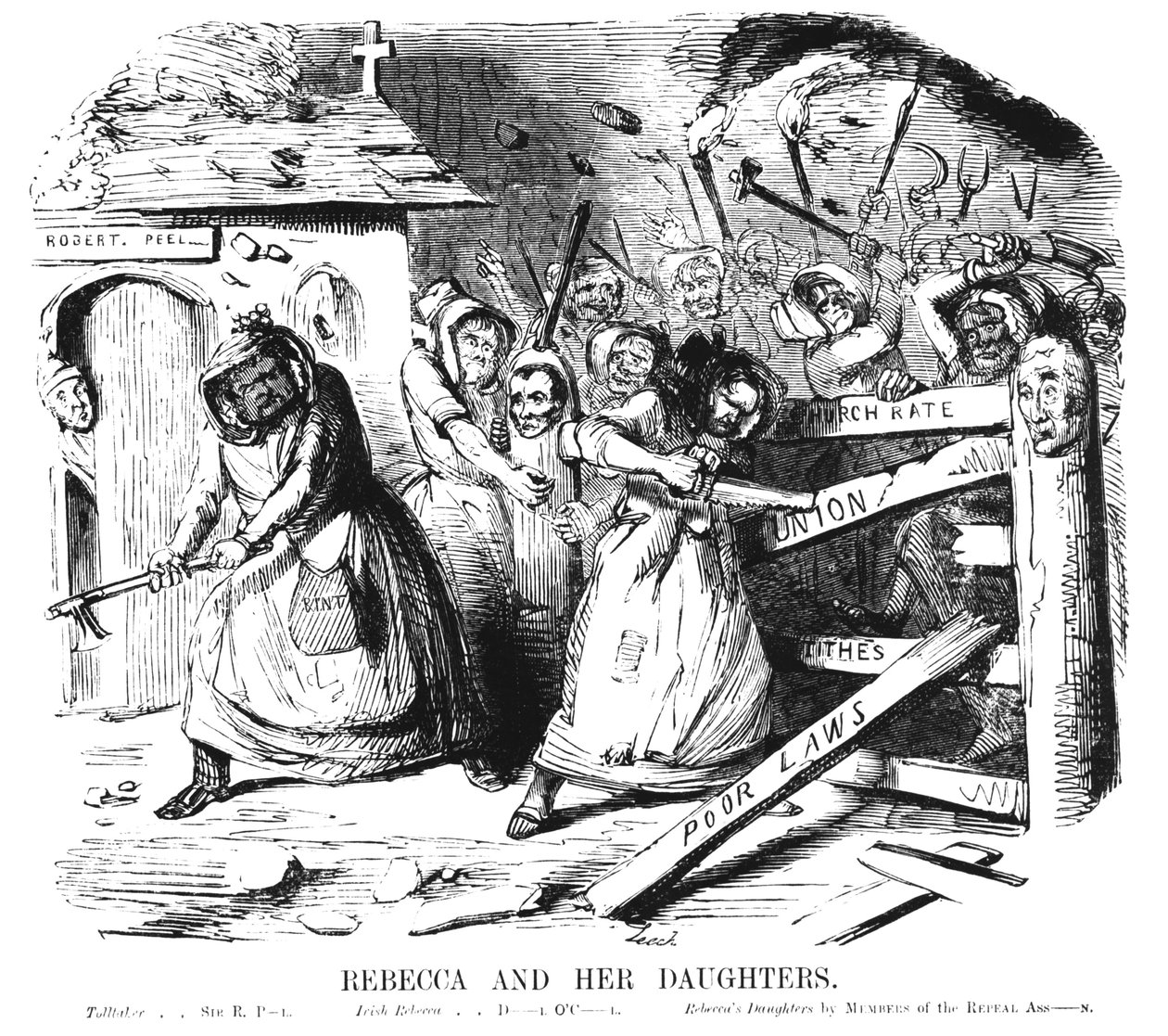 Rebeca y sus hijas de John Leech