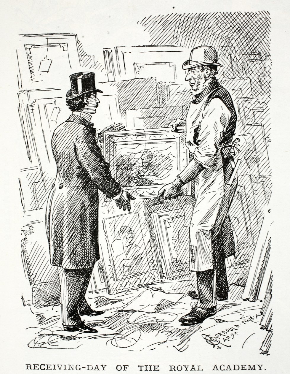 Día de recepción de la Real Academia de John Leech