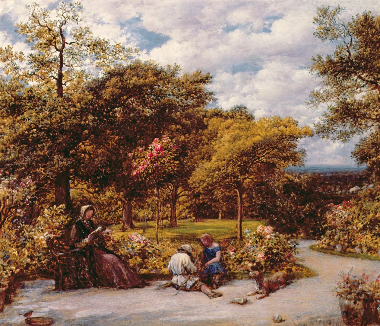 Mi jardín en Redhill, 1859 de John Linnell