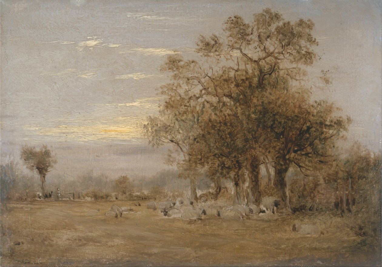 Ovejas Pastando de John Linnell