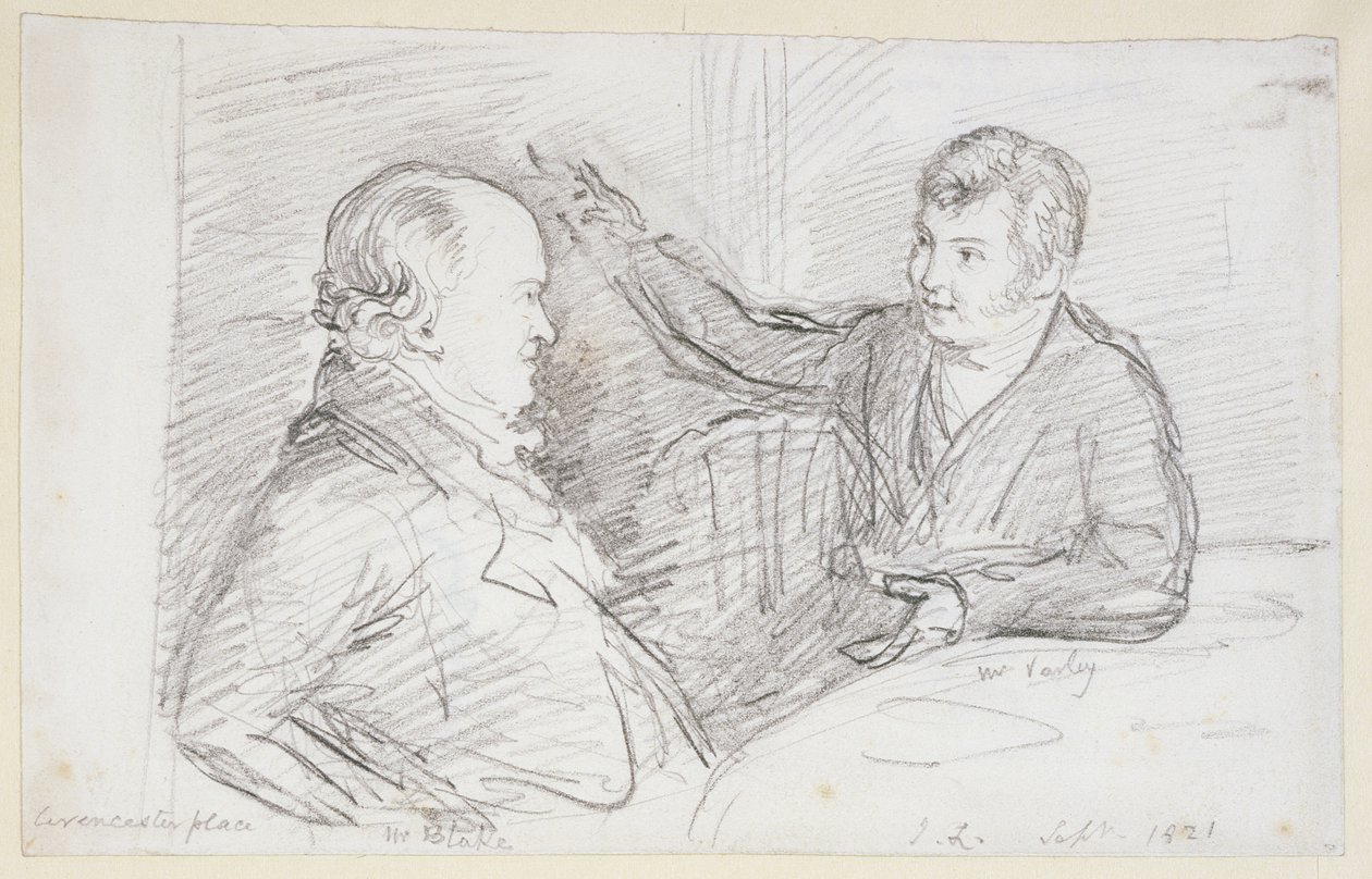 William Blake (1757-1827) en conversación con John Varley (1778-1842) septiembre 1821 de John Linnell