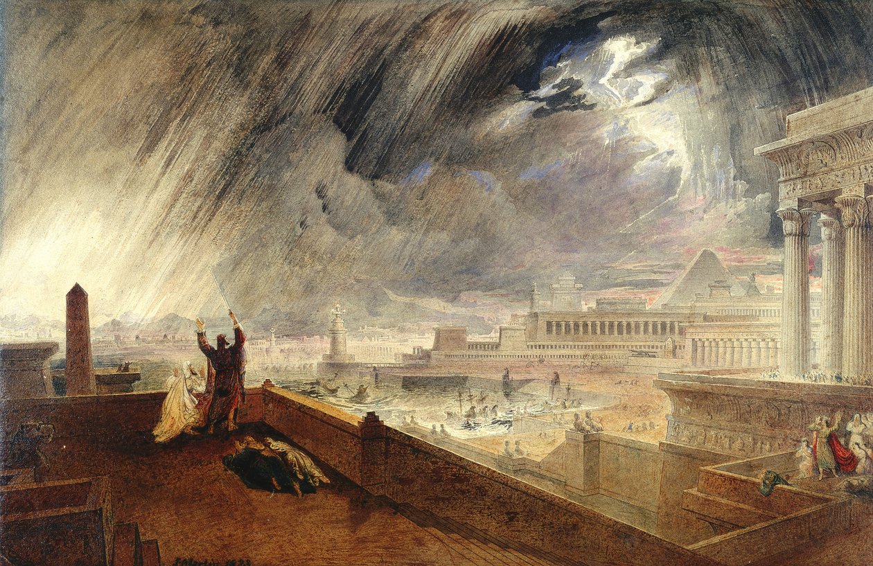 Diseño para la Séptima Plaga de Egipto de John Martin