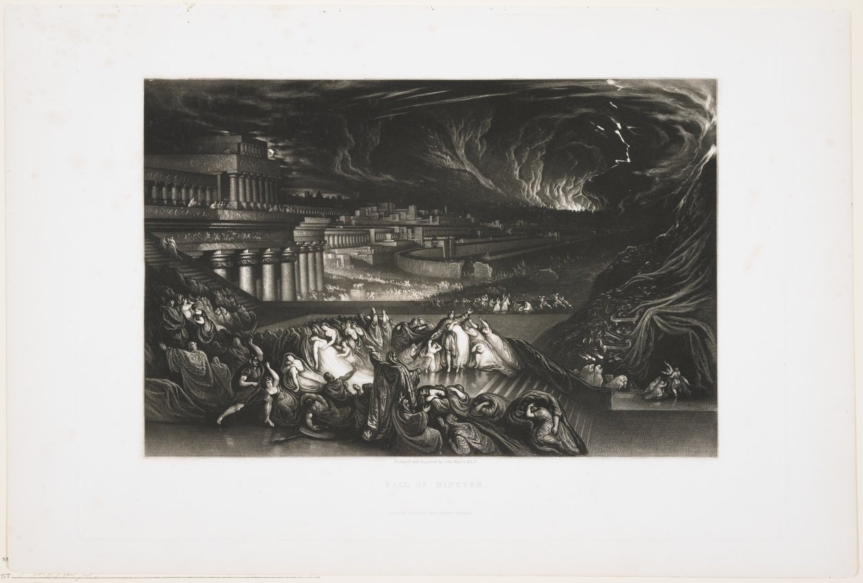 Caída de Nínive, 1826 de John Martin