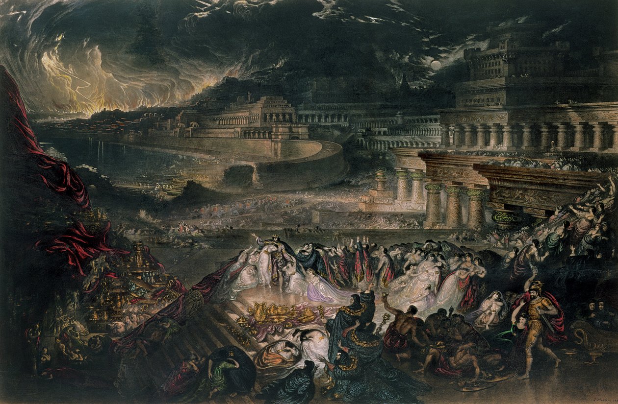 La Caída de Nínive (impresión) de John Martin