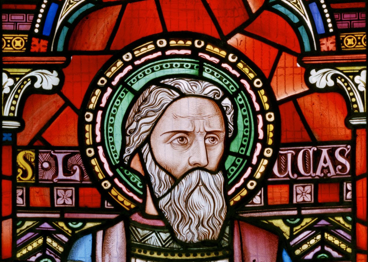 Crick, detalle de la ventana este, Lavers & Barraud, John Millner Allen (1827-1902), San Lucas, 1863 de John Millner Allen