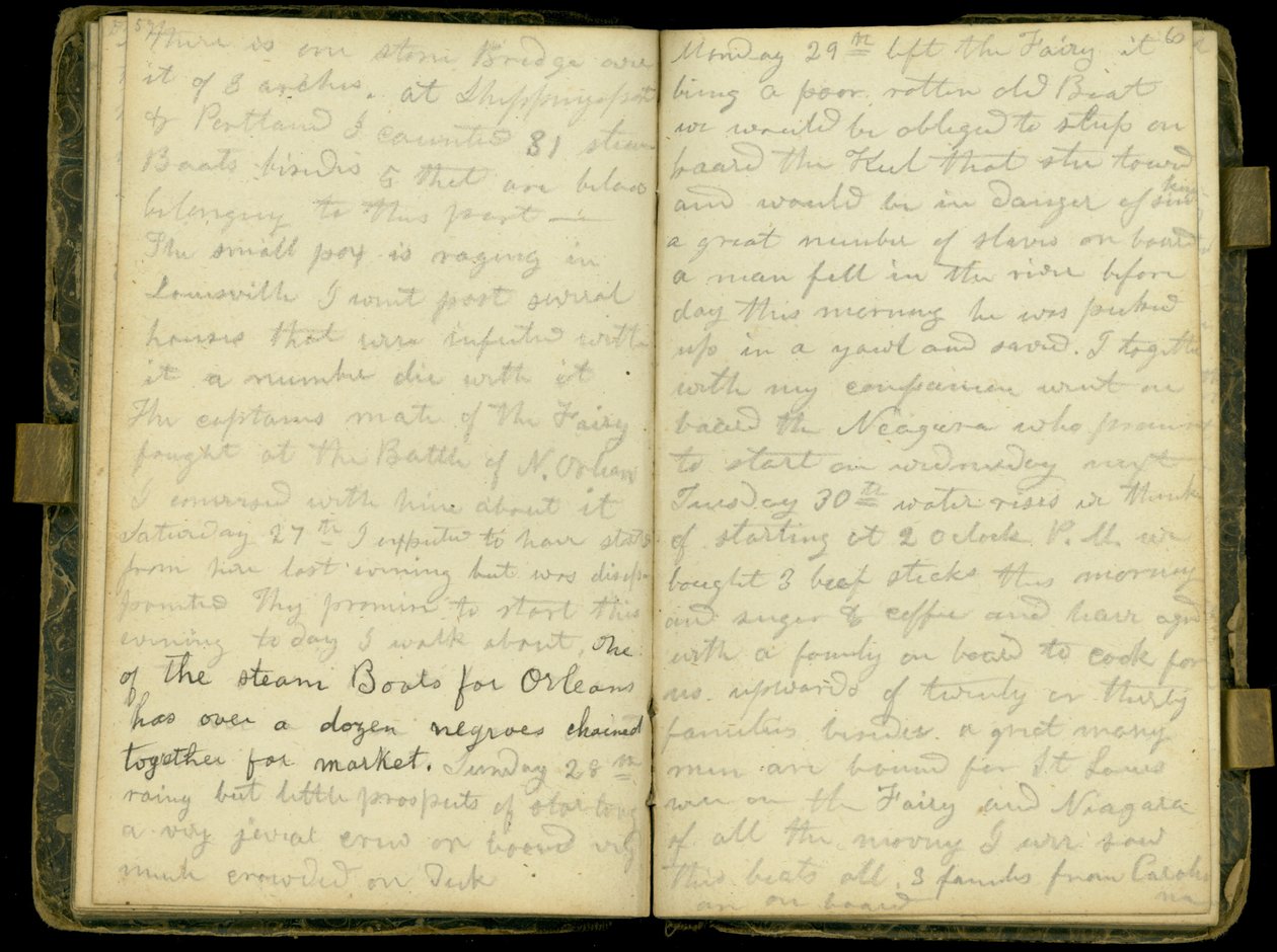 Páginas del diario de John Montgomery Roberts, uno de los primeros colonos en Morton, Illinois, 1830-86 de John Montgomery Roberts