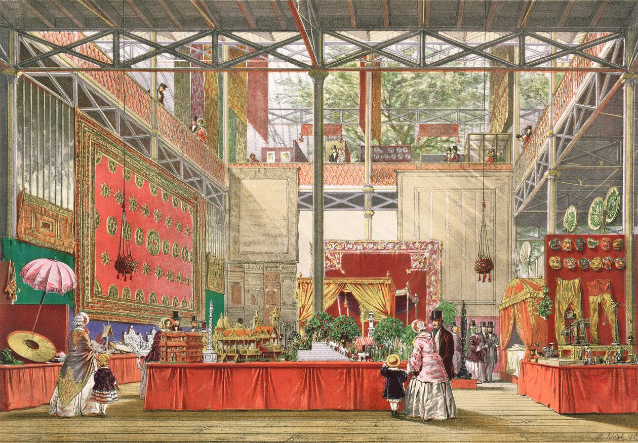 Vista de la sección de la India de la Gran Exposición de 1851, de 