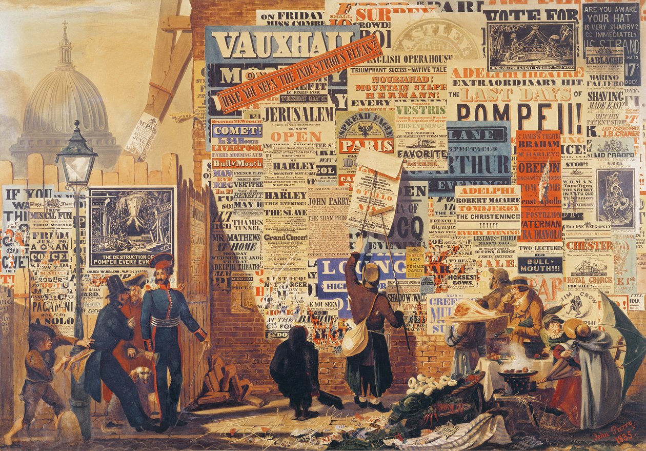El Hombre del Cartel, 1835 de John Orlando Parry
