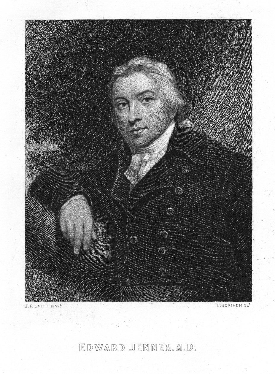 Edward Jenner, grabado por E. Scriven de John Raphael Smith