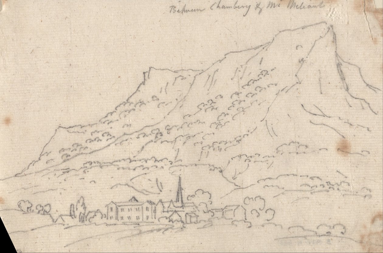 Entre Chamberg y el monte Meliant de John Robert Cozens