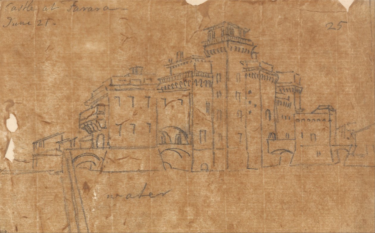Castillo en Ferrara, 21 de junio de John Robert Cozens