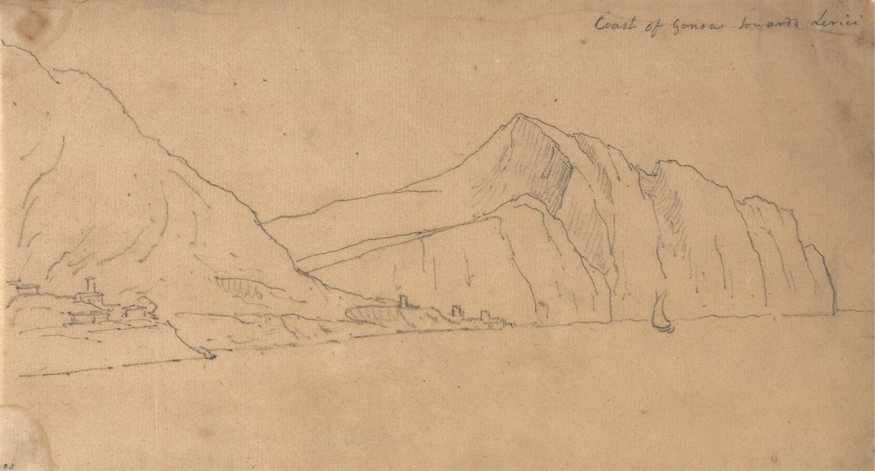 Costa de Génova hacia Lerici de John Robert Cozens
