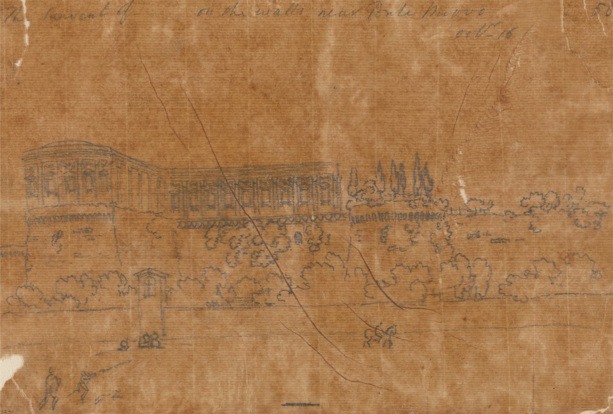 Convento cerca de Ponte Nuovo, 16 de octubre de John Robert Cozens
