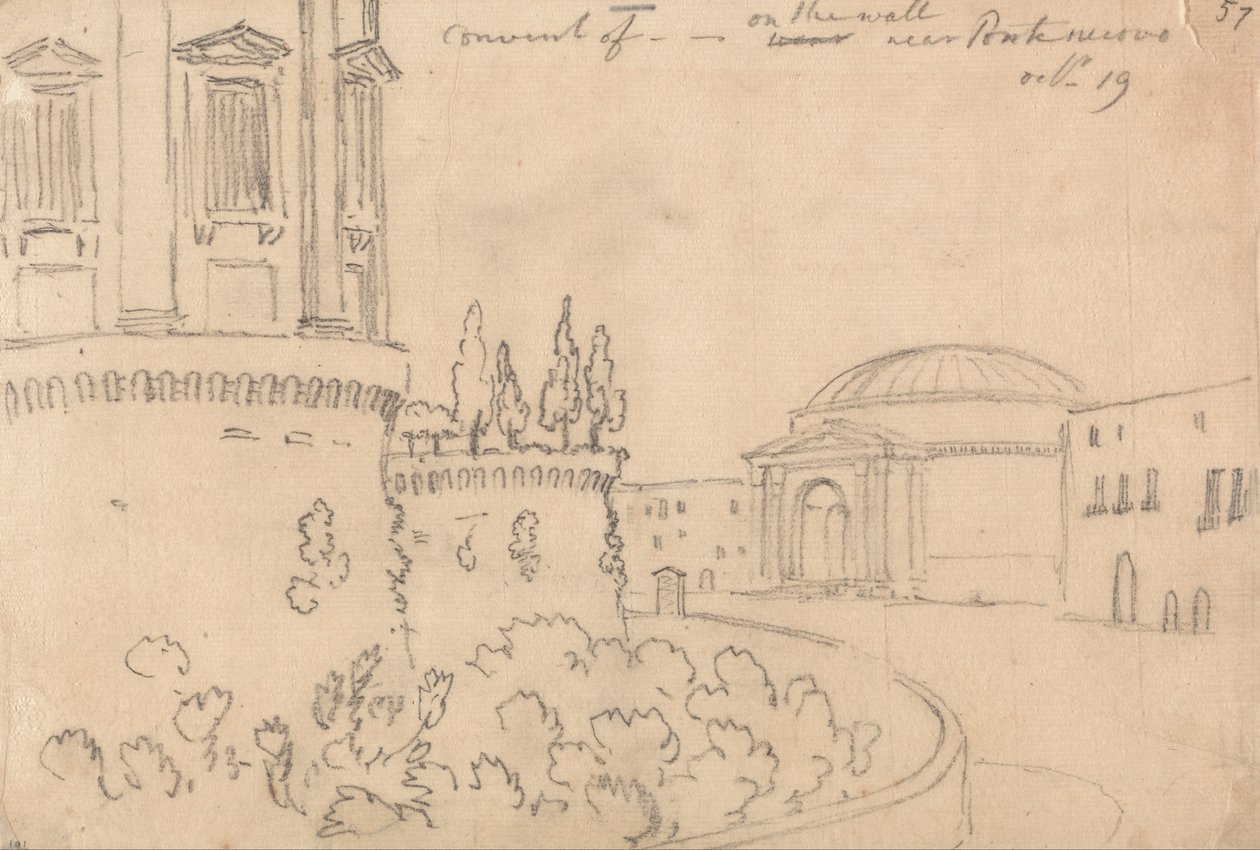 Convento cerca de Ponte Nuovo, 19 de octubre de John Robert Cozens