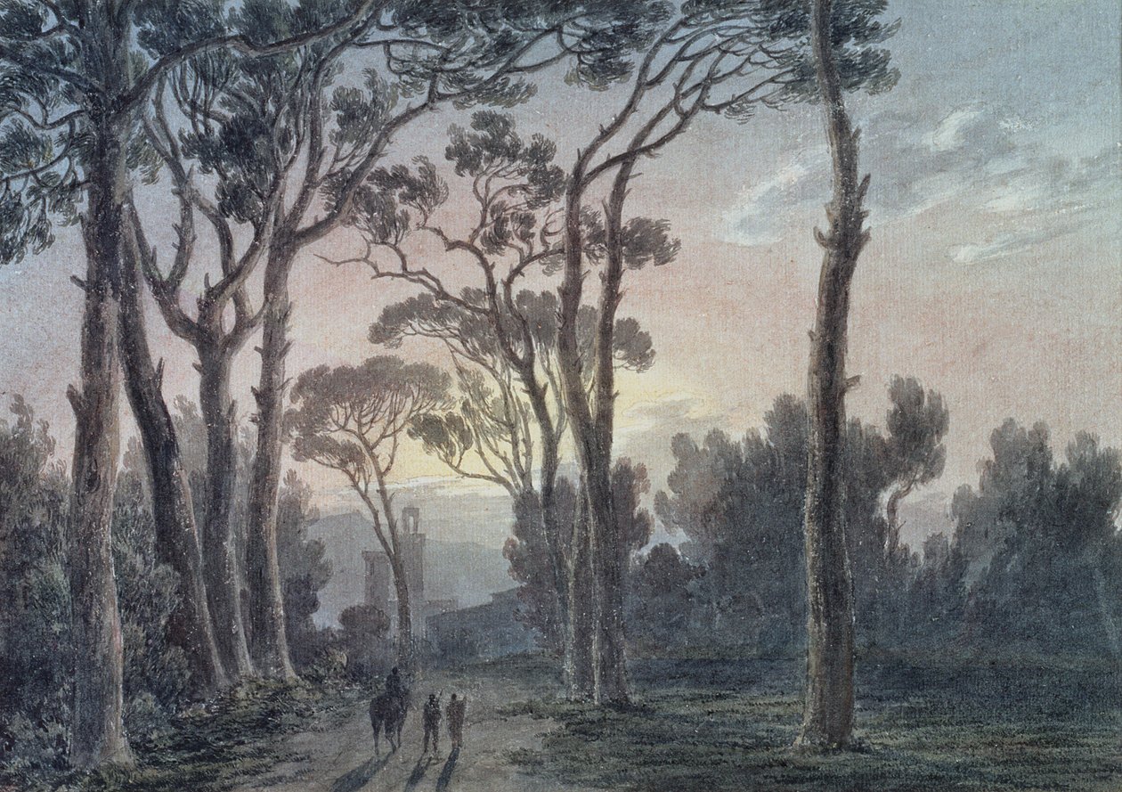 Florencia desde un bosque cerca de las Cascine de John Robert Cozens
