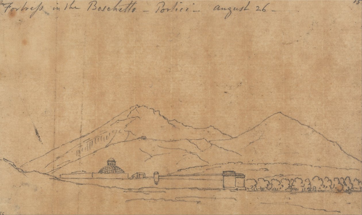 Fortaleza en el Boschetto, Portici, 26 de agosto de John Robert Cozens