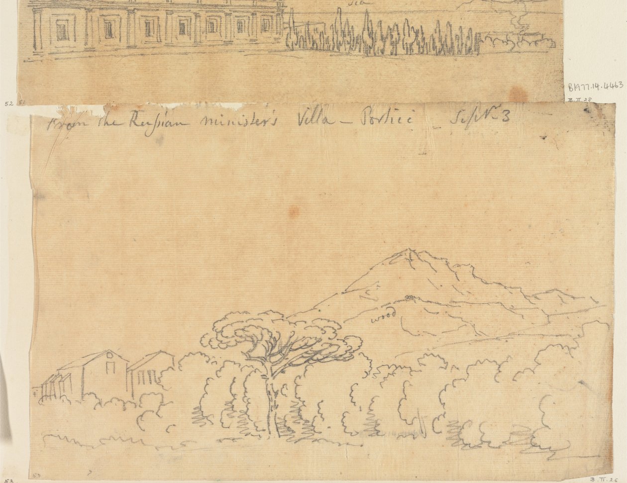 Desde la villa del ministro ruso, Portici, 3 de septiembre de John Robert Cozens