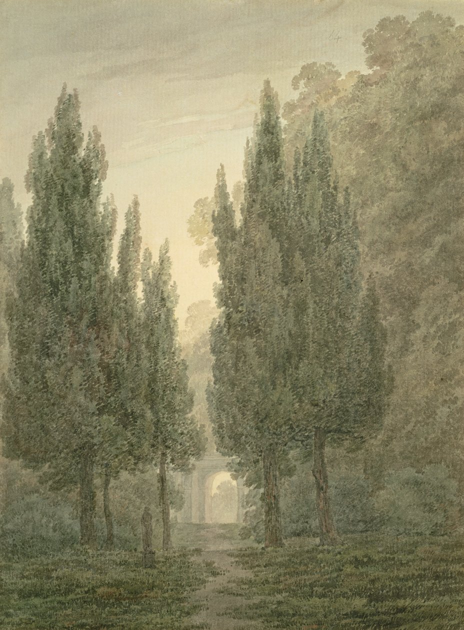 En los Jardines de la Villa Pamphili de John Robert Cozens
