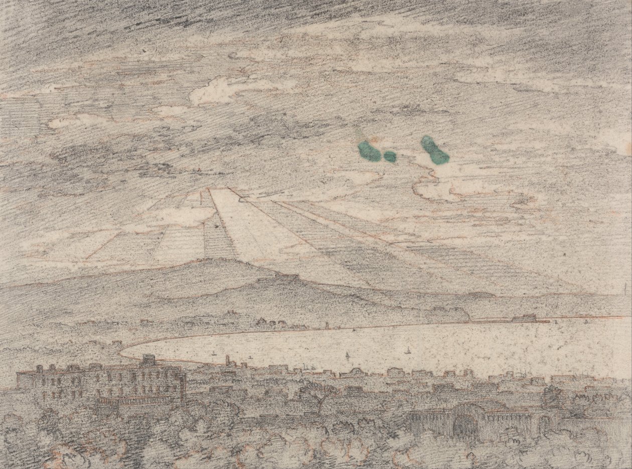 Nápoles desde la Villa de Sir William Hamilton, Portici de John Robert Cozens