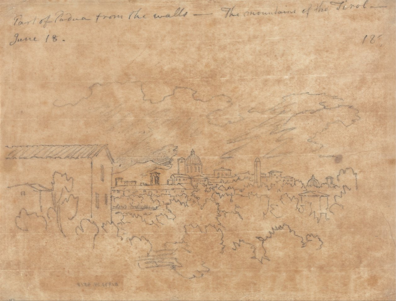 Parte de Padua desde las murallas de John Robert Cozens