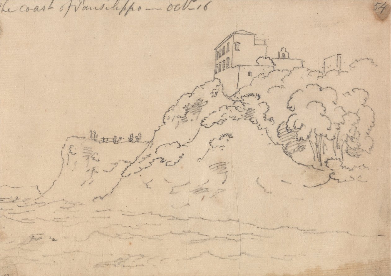 La costa de Posillipo, 16 de octubre de John Robert Cozens