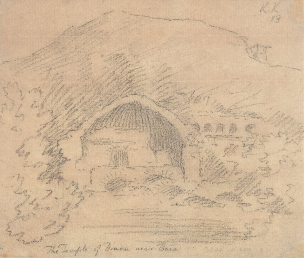 El Templo de Diana cerca de Baia de John Robert Cozens