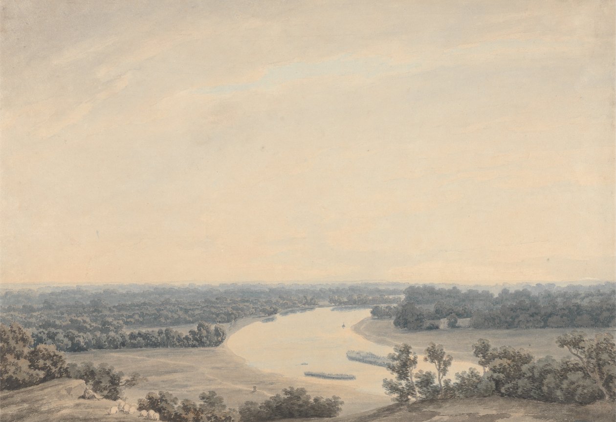 El Támesis desde Richmond Hill mirando al suroeste de John Robert Cozens