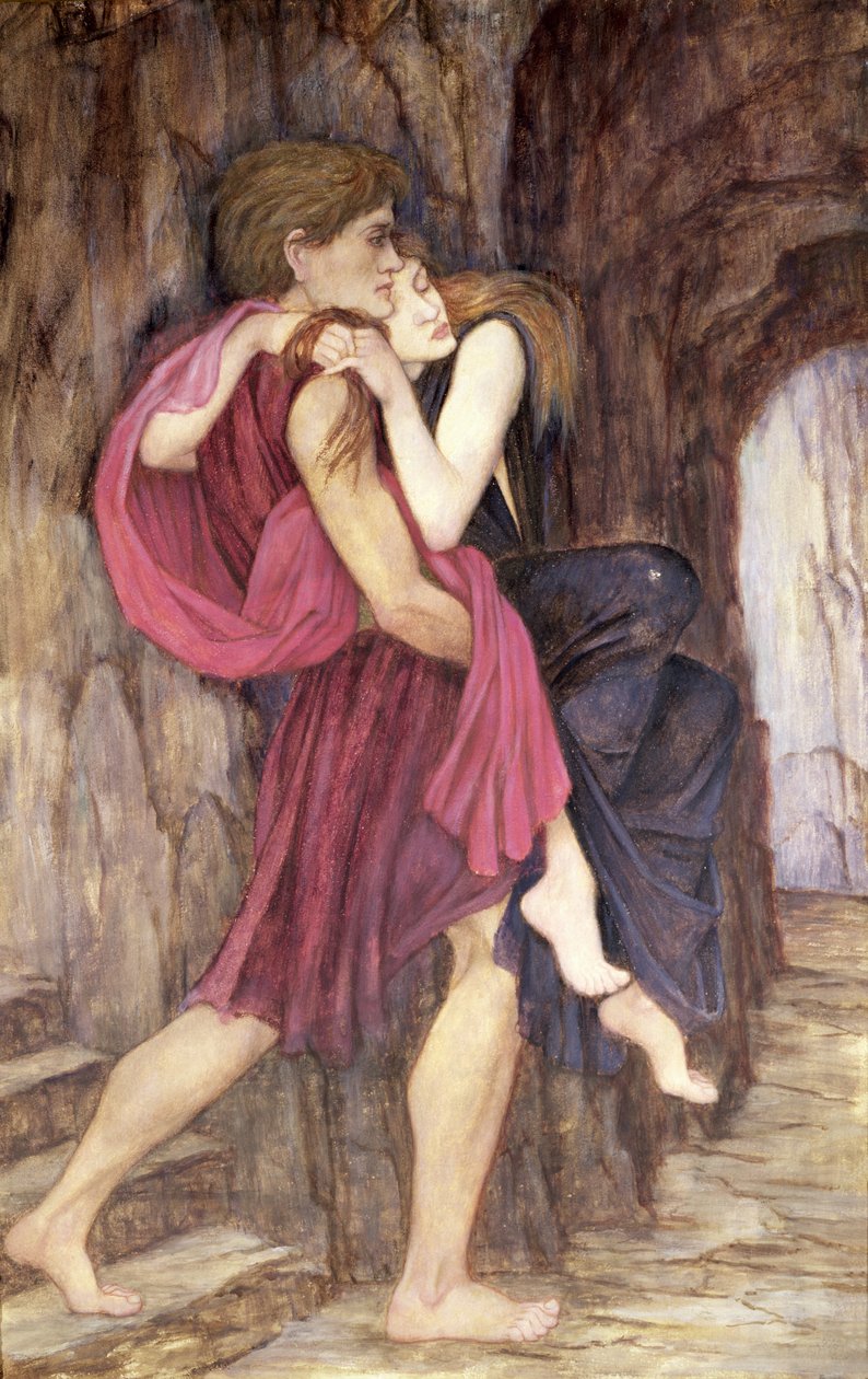 Dos figuras en una cueva de John Roddam Spencer Stanhope