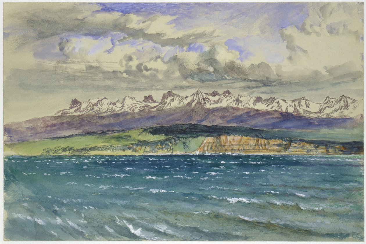 Tarde de primavera, con viento del sur, en Neuchâtel, 30 de abril de 1869 de John Ruskin